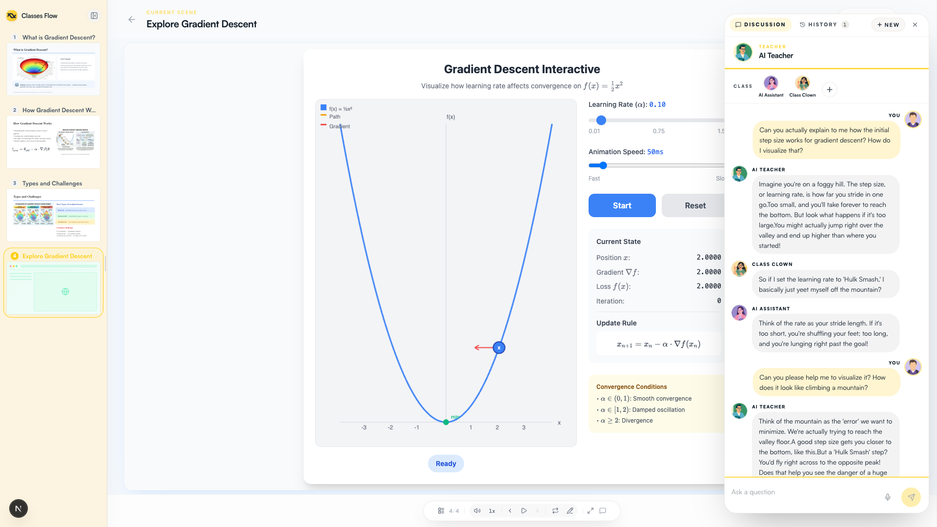 Interactive widget